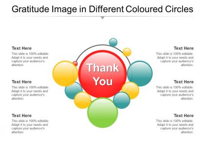 Gratitude image in different coloured circles