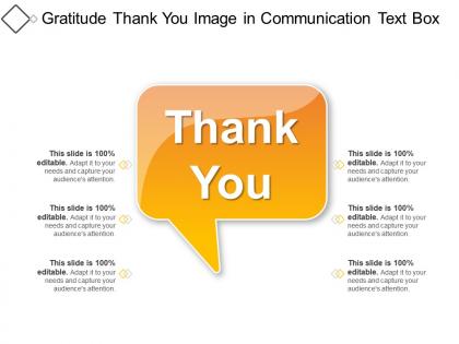 Gratitude thank you image in communication text box
