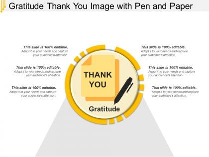 Gratitude thank you image with pen and paper