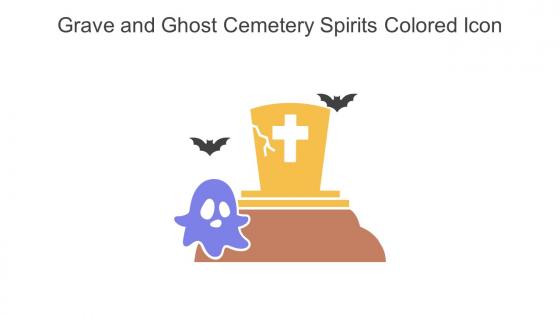 Grave And Ghost Cemetery Spirits Colored Icon In Powerpoint Pptx Png And Editable Eps Format