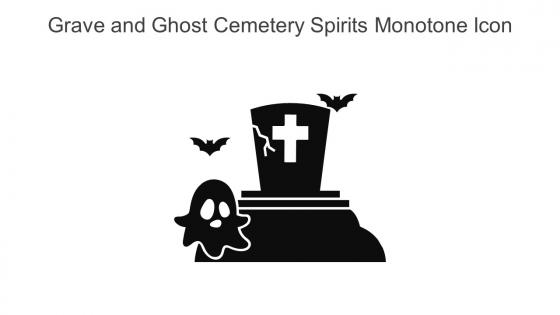 Grave And Ghost Cemetery Spirits Monotone Icon In Powerpoint Pptx Png And Editable Eps Format