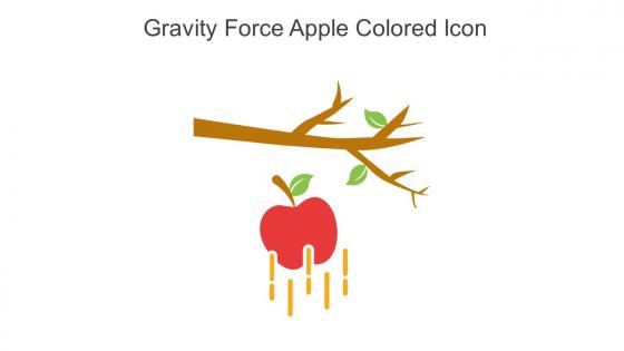 Gravity Force Apple Colored Icon In Powerpoint Pptx Png And Editable Eps Format