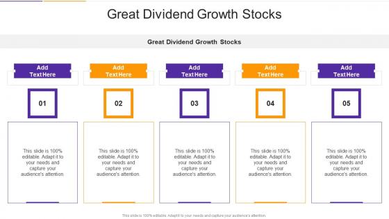 Great Dividend Growth Stocks In Powerpoint And Google Slides Cpb