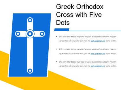 Greek orthodox cross with five dots
