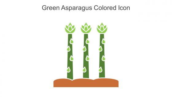 Green Asparagus Colored Icon In Powerpoint Pptx Png And Editable Eps Format