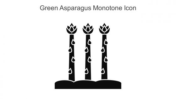 Green Asparagus Monotone Icon In Powerpoint Pptx Png And Editable Eps Format