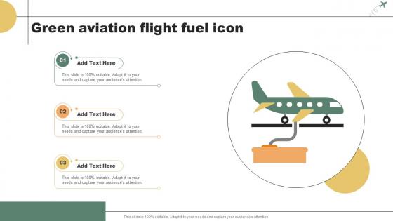 Green Aviation Flight Fuel Icon