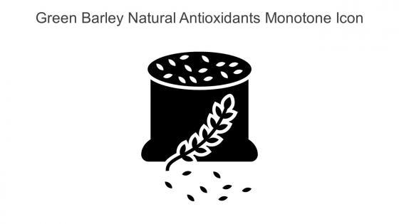 Green Barley Natural Antioxidants Monotone Icon In Powerpoint Pptx Png And Editable Eps Format