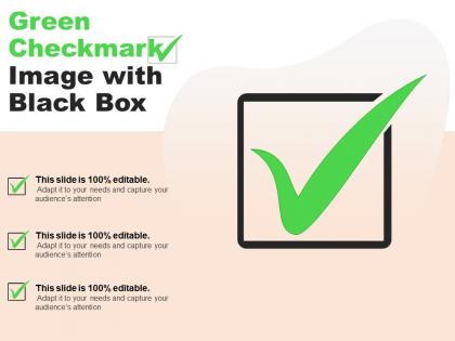 Green checkmark image with black box