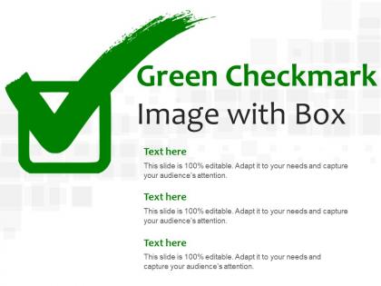 Green checkmark image with box