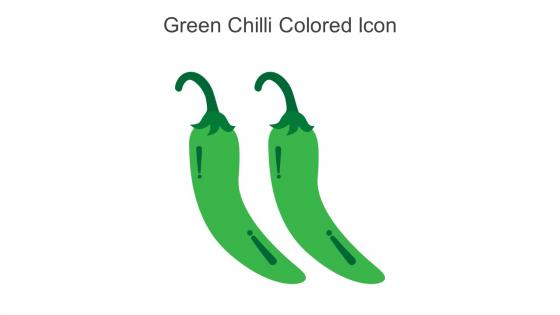 Green Chilli Colored Icon In Powerpoint Pptx Png And Editable Eps Format