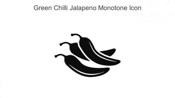 Green Chilli Jalapeno Monotone Icon In Powerpoint Pptx Png And Editable Eps Format