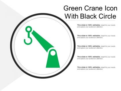 Green crane icon with black circle