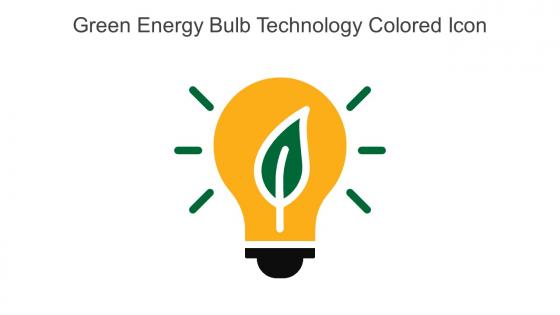 Green Energy Bulb Technology Colored Icon In Powerpoint Pptx Png And Editable Eps Format