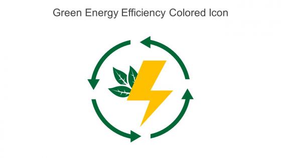 Green Energy Efficiency Colored Icon In Powerpoint Pptx Png And Editable Eps Format