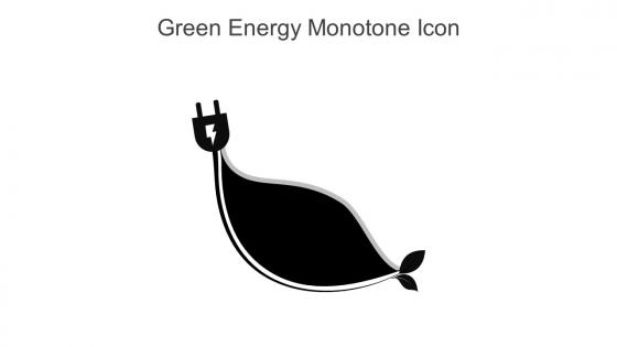 Green Energy Monotone Icon In Powerpoint Pptx Png And Editable Eps Format