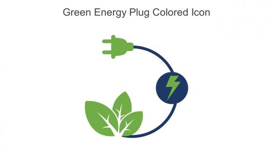 Green Energy Plug Colored Icon In Powerpoint Pptx Png And Editable Eps Format