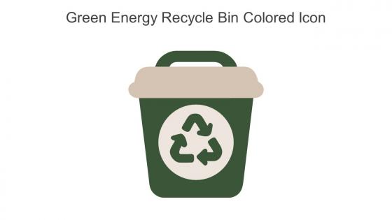 Green Energy Recycle Bin Colored Icon In Powerpoint Pptx Png And Editable Eps Format
