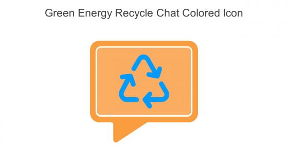 Green Energy Recycle Chat Colored Icon In Powerpoint Pptx Png And Editable Eps Format