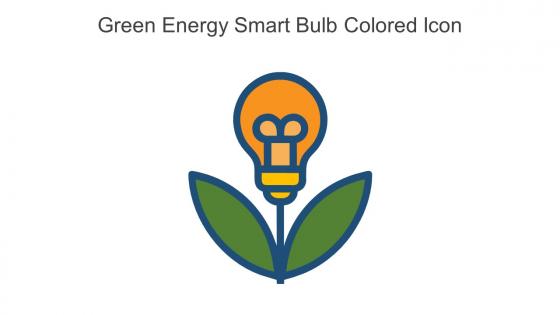 Green Energy Smart Bulb Colored Icon In Powerpoint Pptx Png And Editable Eps Format