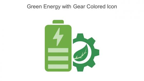 Green Energy With Gear Colored Icon In Powerpoint Pptx Png And Editable Eps Format