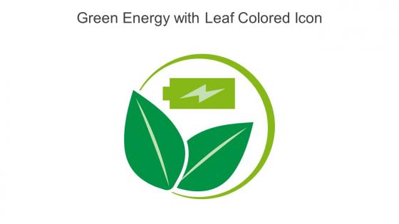 Green Energy With Leaf Colored Icon In Powerpoint Pptx Png And Editable Eps Format
