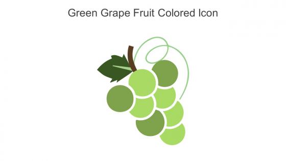Green Grape Fruit Colored Icon In Powerpoint Pptx Png And Editable Eps Format