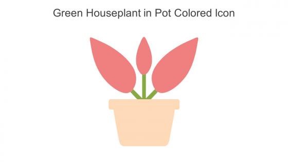 Green Houseplant In Pot Colored Icon In Powerpoint Pptx Png And Editable Eps Format