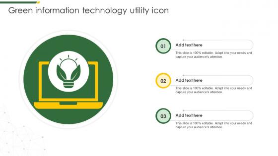 Green Information Technology Utility Icon