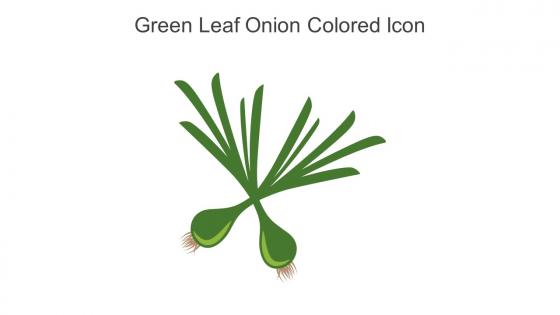 Green Leaf Onion Colored Icon In Powerpoint Pptx Png And Editable Eps Format