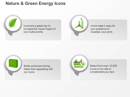 Green leaf power source eco friendly system ppt icons graphics