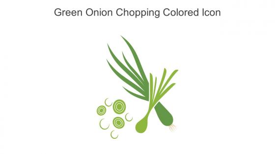 Green Onion Chopping Colored Icon In Powerpoint Pptx Png And Editable Eps Format