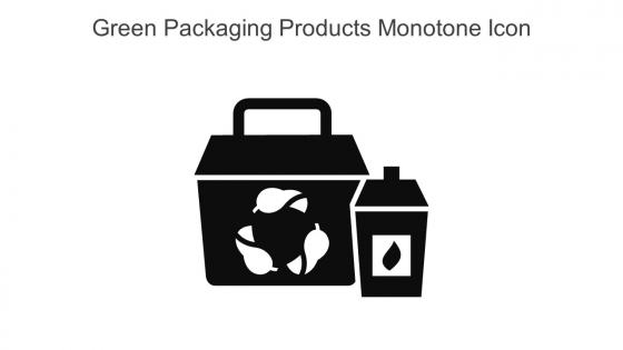Green Packaging Products Monotone Icon In Powerpoint Pptx Png And Editable Eps Format
