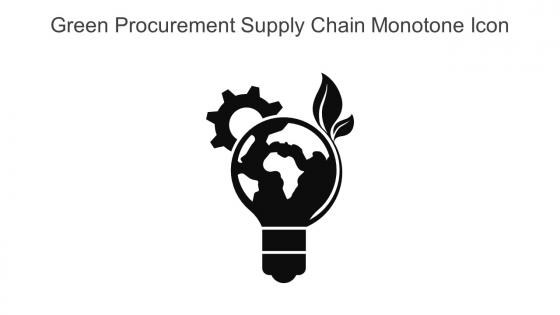 Green Procurement Supply Chain Monotone Icon In Powerpoint Pptx Png And Editable Eps Format