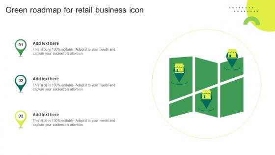 Green Roadmap For Retail Business Icon