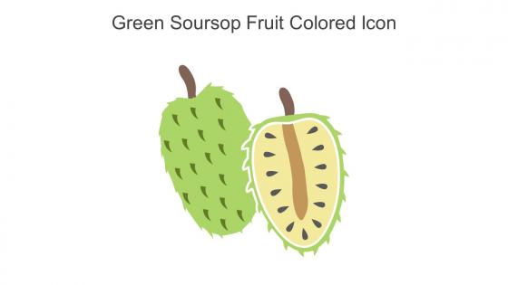 Green Soursop Fruit Colored Icon In Powerpoint Pptx Png And Editable Eps Format