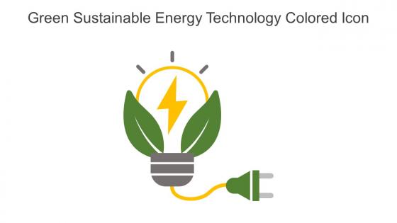 Green Sustainable Energy Technology Colored Icon In Powerpoint Pptx Png And Editable Eps Format