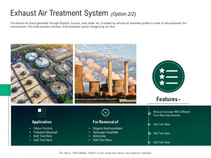 Green technology exhaust air treatment system application ppt portfolio