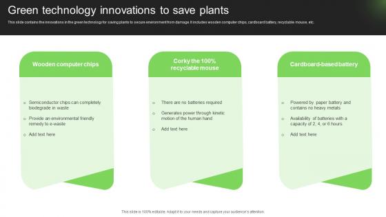 Green Technology Innovations To Save Plants