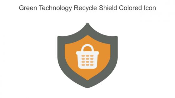 Green Technology Recycle Shield Colored Icon In Powerpoint Pptx Png And Editable Eps Format