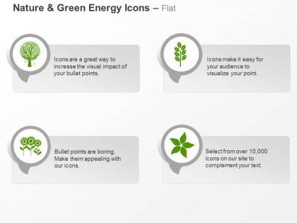 Green tree plant leaves ppt icons graphics