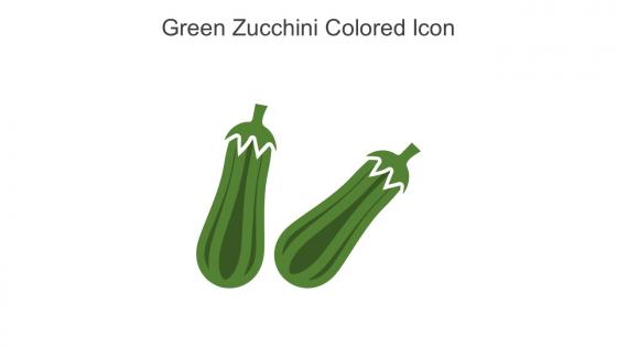 Green Zucchini Colored Icon In Powerpoint Pptx Png And Editable Eps Format
