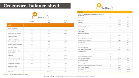 Greencore Balance Sheet RTE Food Industry Report