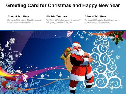 Greeting card for christmas and happy new year