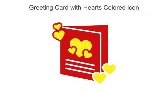 Greeting Card With Hearts Colored Icon In Powerpoint Pptx Png And Editable Eps Format