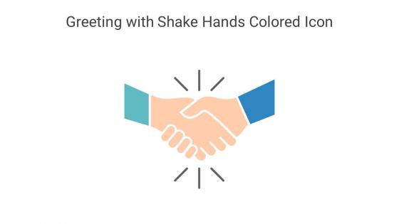 Greeting With Shake Hands Colored Icon In Powerpoint Pptx Png And Editable Eps Format
