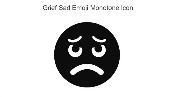 Grief Sad Emoji Monotone Icon In Powerpoint Pptx Png And Editable Eps Format