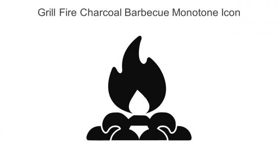 Grill Fire Charcoal Barbecue Monotone Icon In Powerpoint Pptx Png And Editable Eps Format