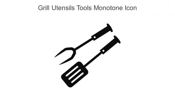 Grill Utensils Tools Monotone Icon In Powerpoint Pptx Png And Editable Eps Format