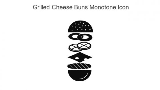 Grilled Cheese Buns Monotone Icon In Powerpoint Pptx Png And Editable Eps Format
